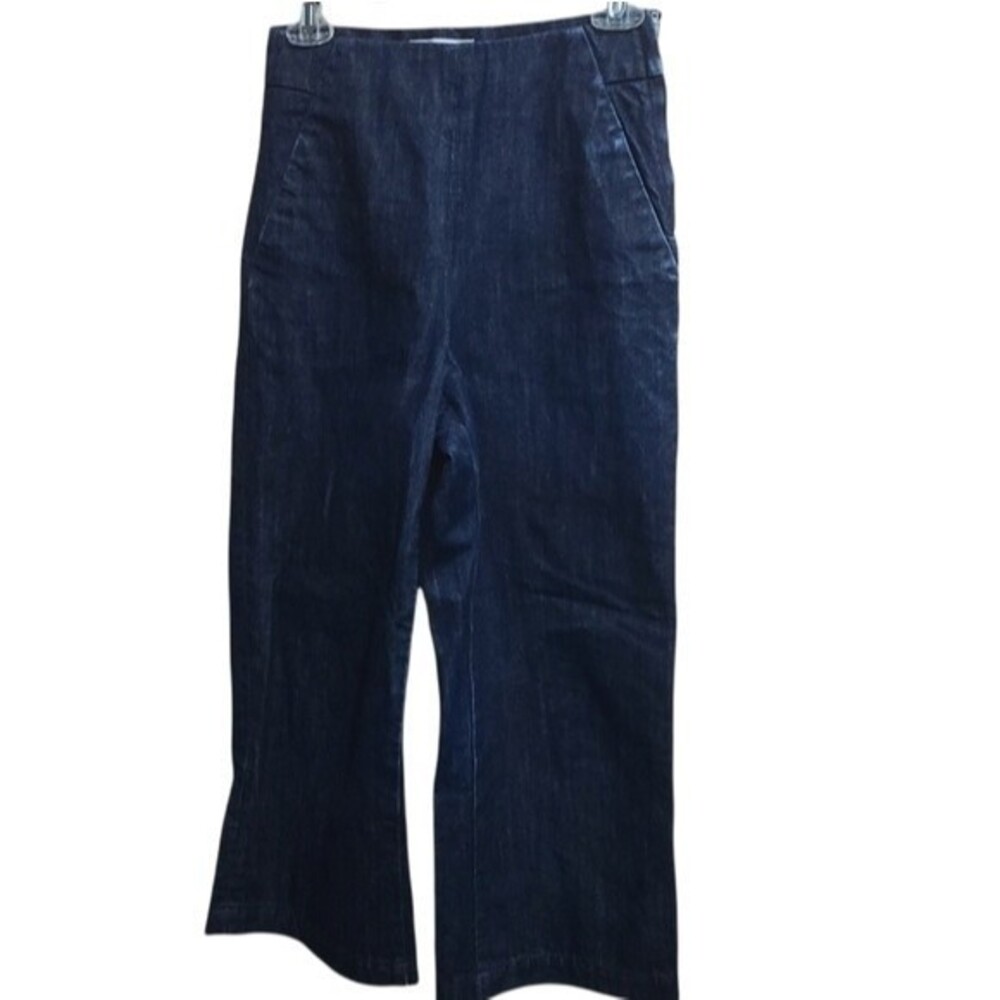 Black by Moussy dark wash wide leg cropped jeans Size 23